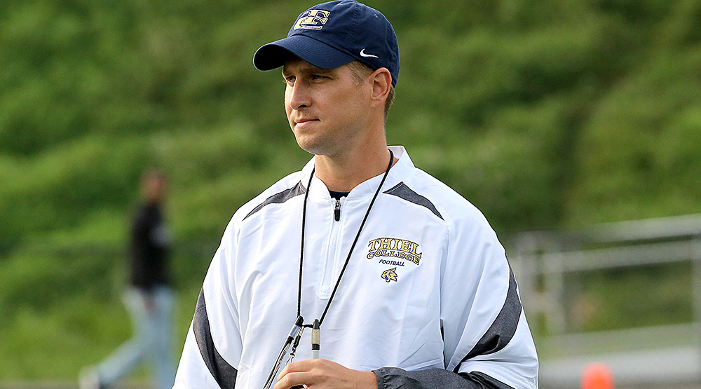 Dan Blume in practice for Thiel. (Thiel athletics photo)